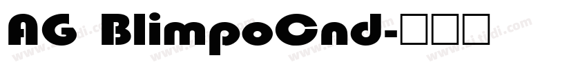 AG BlimpoCnd字体转换